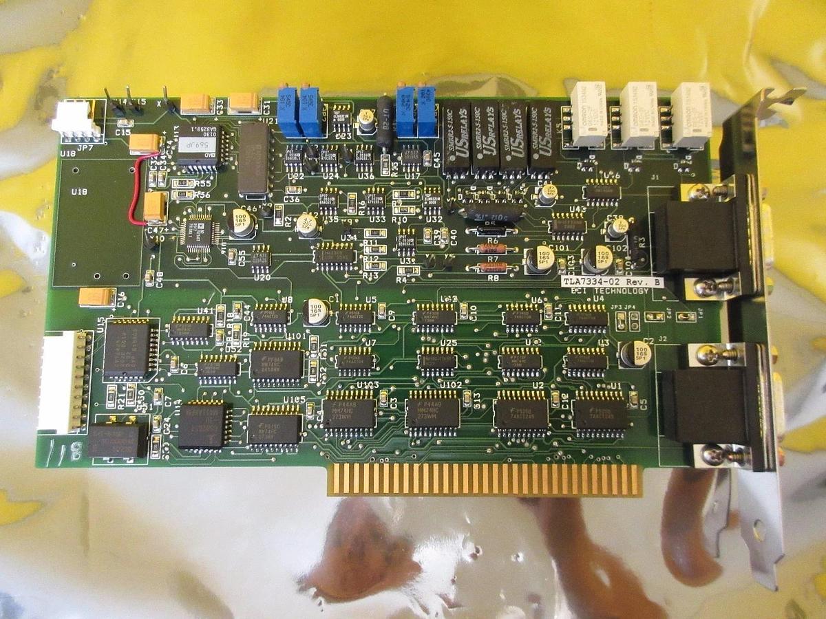 Used ECI Technology TLA7334-02 Interface Board PCB Card QLC-5001 Used Working