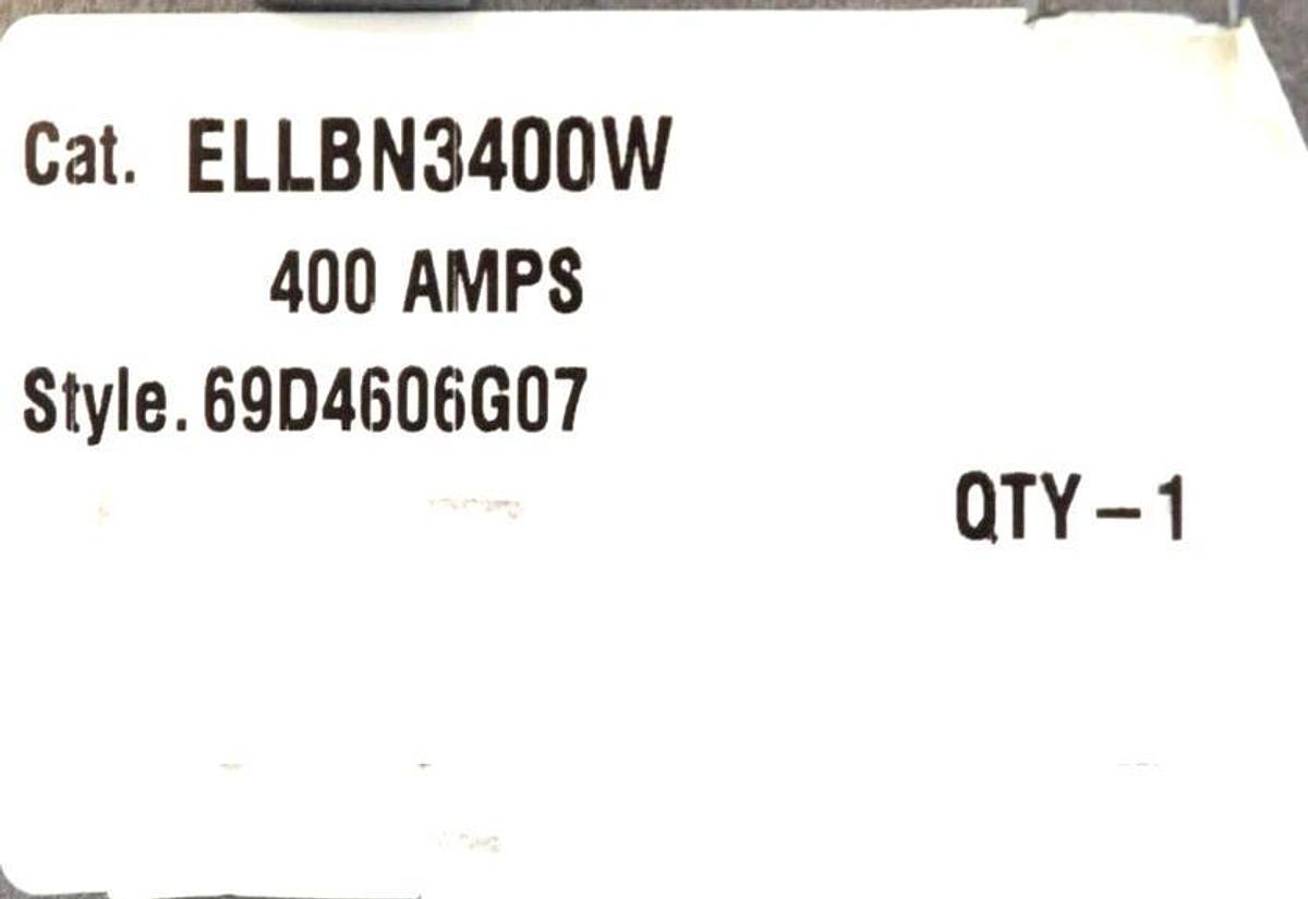 Used Cutler Hammer ELLBN3400W 3Pole Ground Fault Protector 400A 120-480V Working