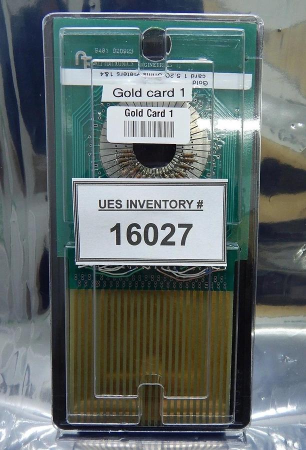 Used Alphatronics Gold Card 1 Probe Card PCB Standard B481 5.20 Ohms Meters 1&4 Used
