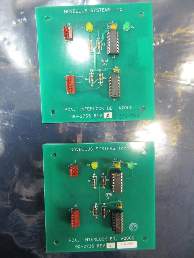 Used Novellus Systems 90-2735 Interlock BD A2000 PCB Rev A & Rev B Lot of 4 Working