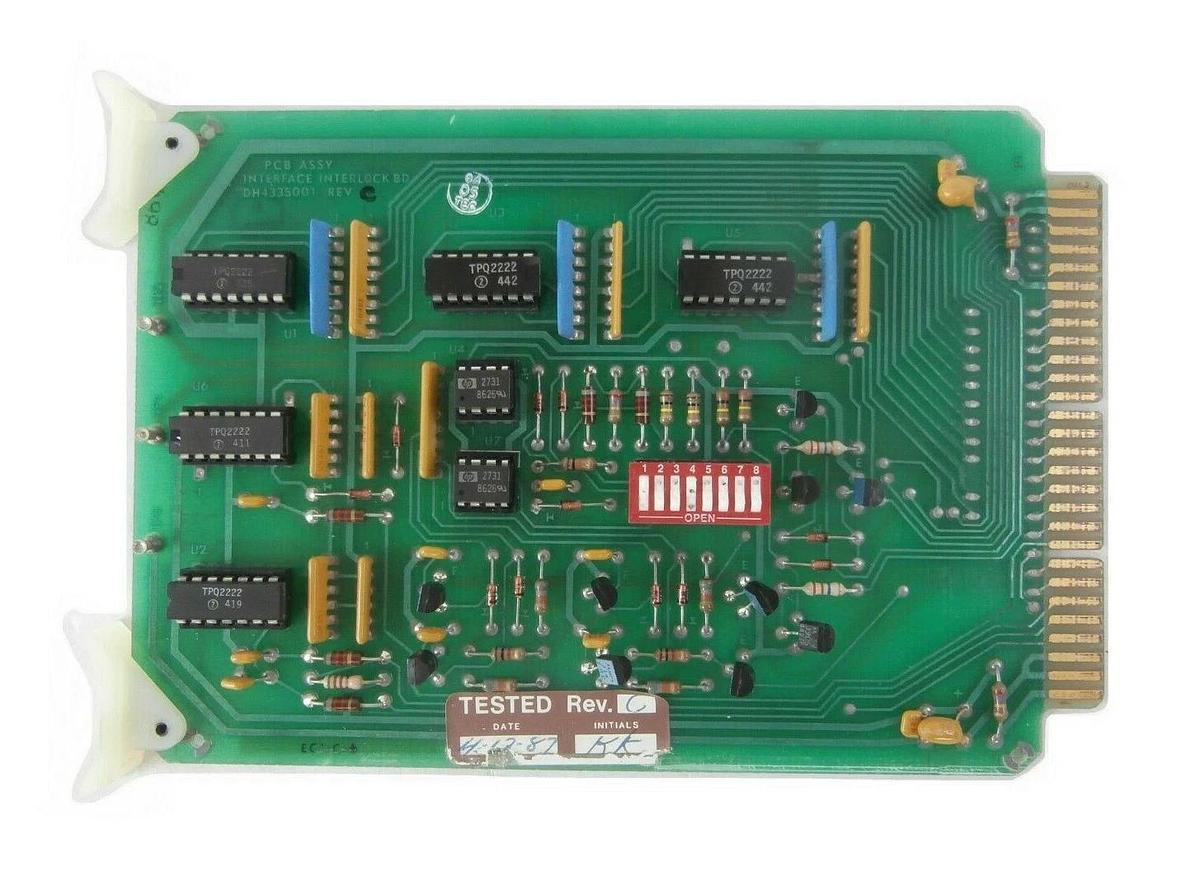 Used Varian Semiconductor VSEA DH4335001 Interface Interlock PCB Card Working Surplus