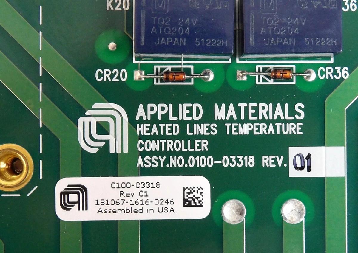 Used AMAT Applied Materials 0100-03318 Heated Lines Temperature Controller PCB New