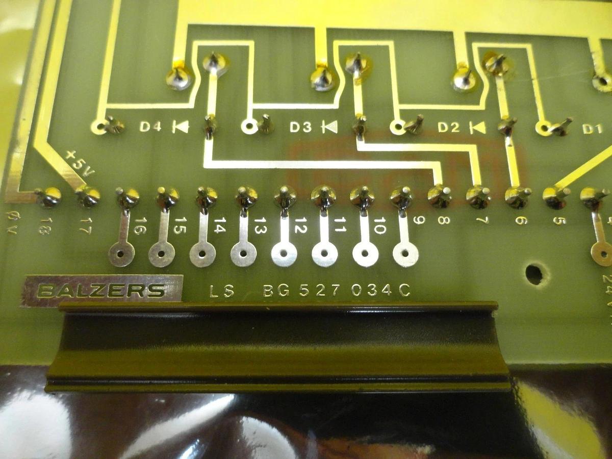 Used Balzers BG 527 032 BU 24V Relay PCB Card BG 527 108 AS Used Working