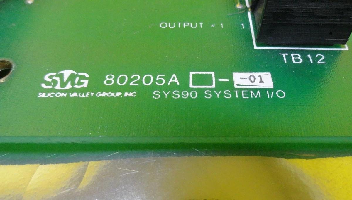 Used SVG Silicon Valley Group 80205A-01 SYS90 System I/O Board PCB Used Working