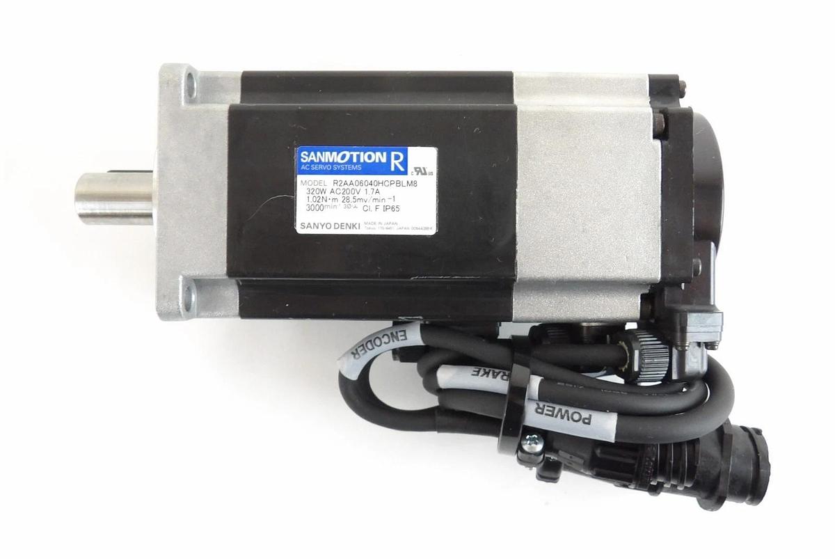 Used Sanyo Denki R2AA06040HCPBLM8 AC Servo Motor SANMOTION R Lot of 2 Working