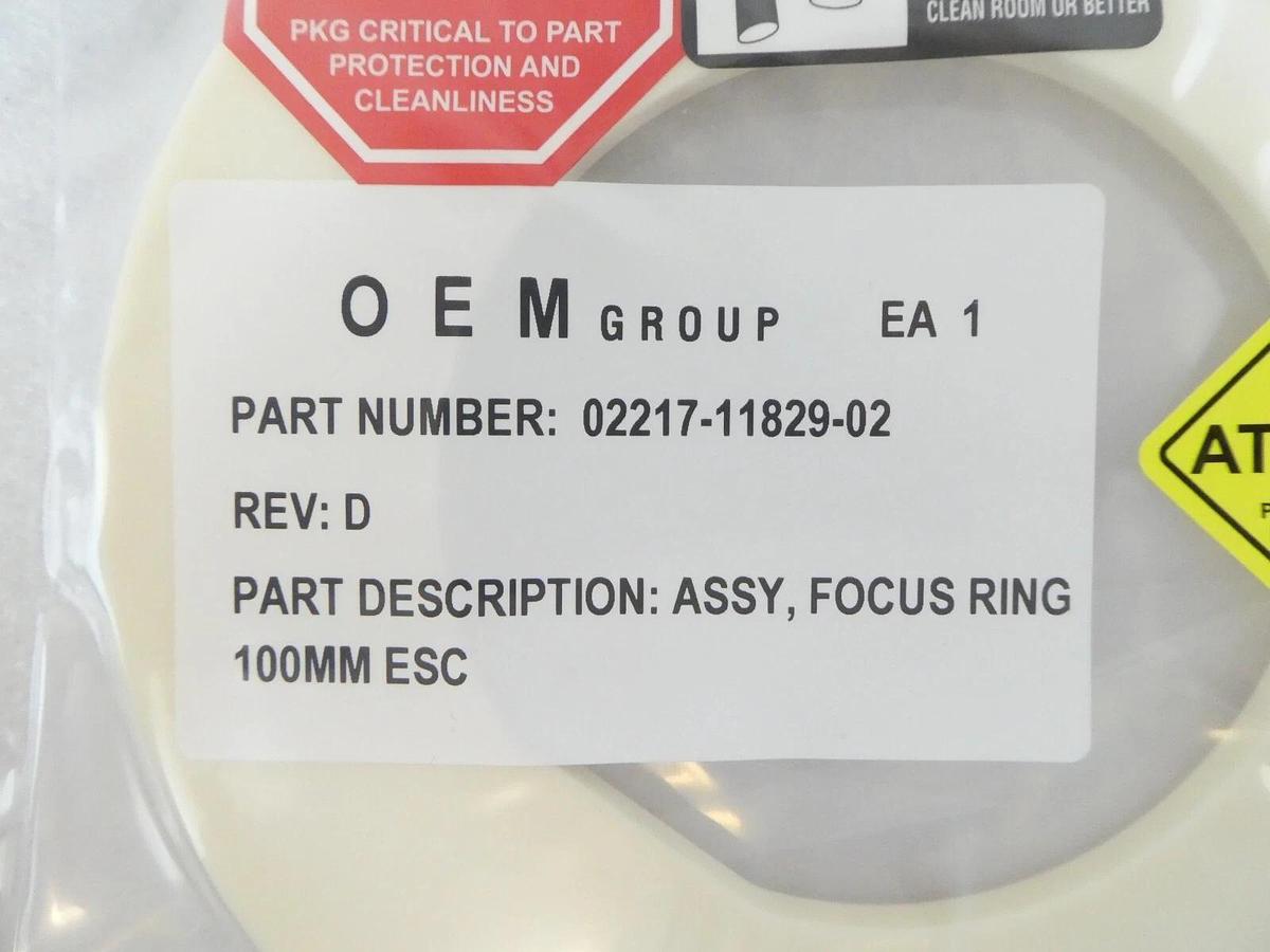 AMAT Applied Materials 02217-11829 100mm ESC Focus Ring Set 02217-11829-02 New