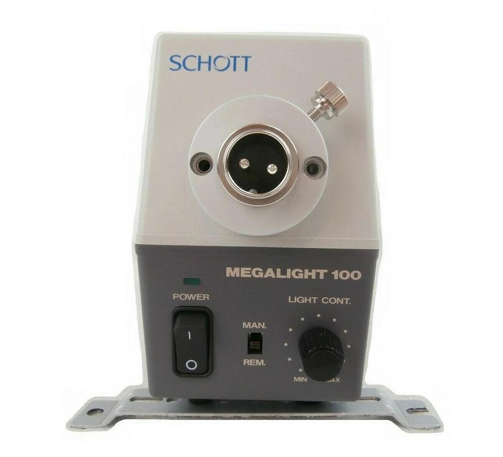 Used Schott Nippon MegaLight 100 Remote Fiber Optic Illuminator Working Spare