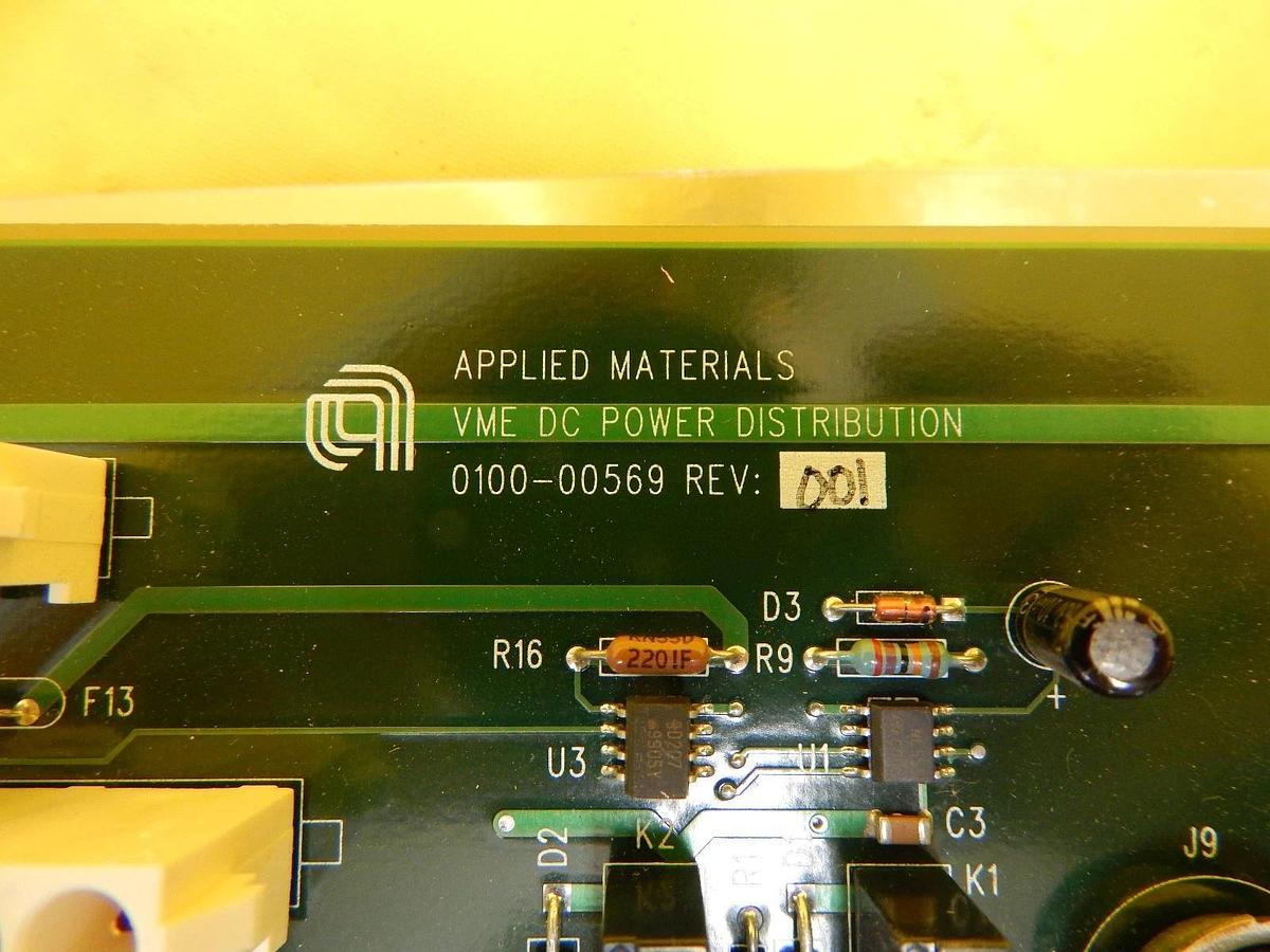 Used AMAT Applied Materials 0100-00569 VME DC Power Distribution PCB Working