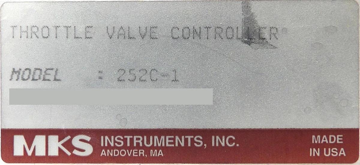 Used MKS Instruments 252C-1 Exhaust Valve Controller Type 252 Working Surplus