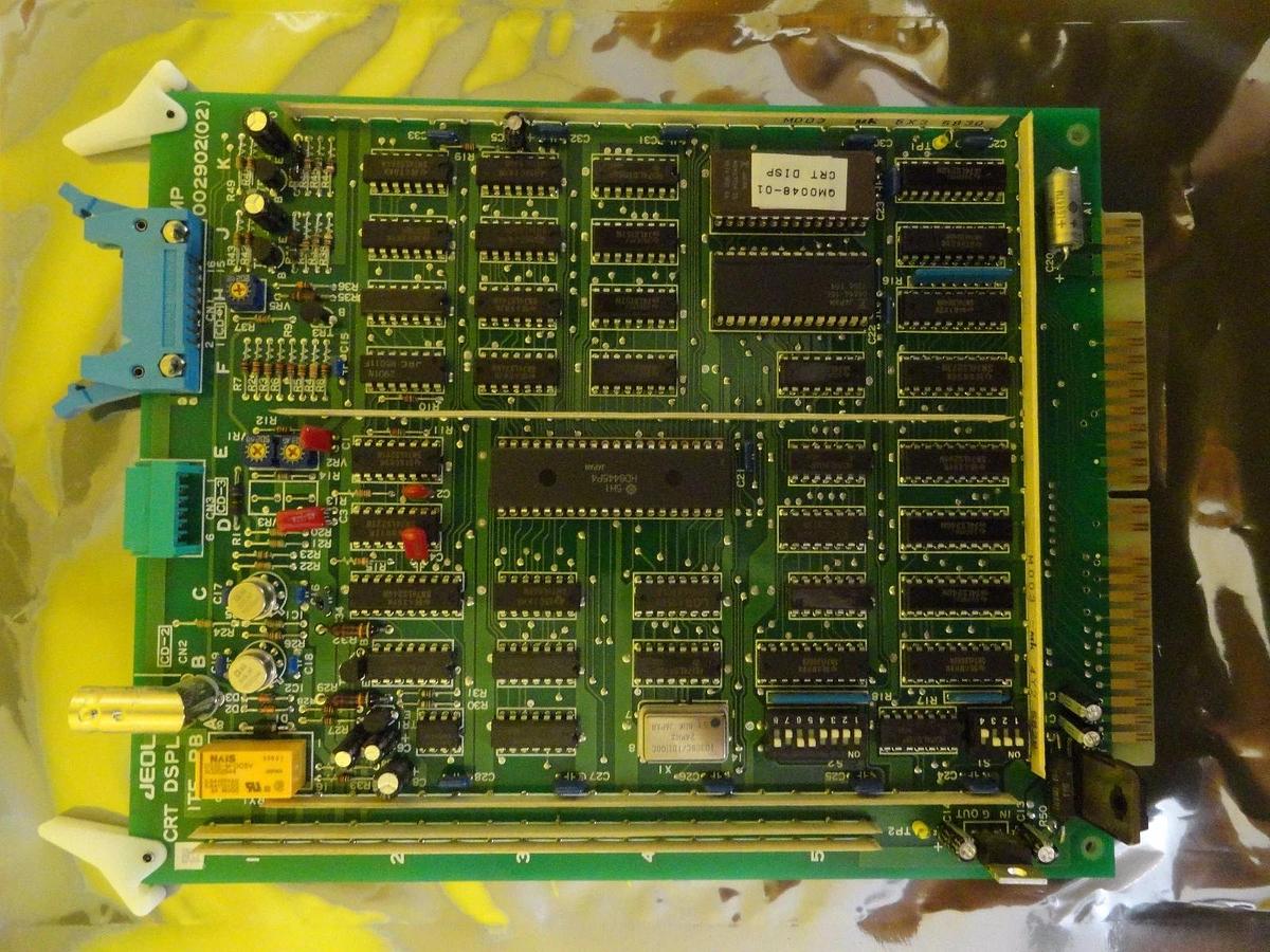 Used JEOL MP002902(02) CRT DSPL ITF PB Interface Board PCB Card JEM-2010F Working