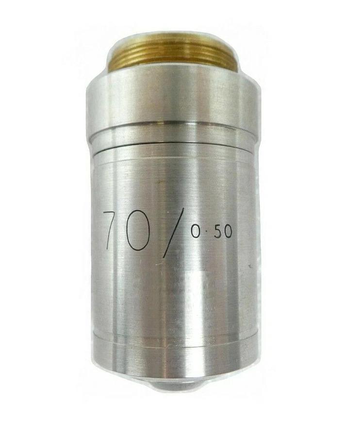 Used Bio-Rad 70/0.50 Microscope Silver Objective Quaestor Q7 System Working Surplus