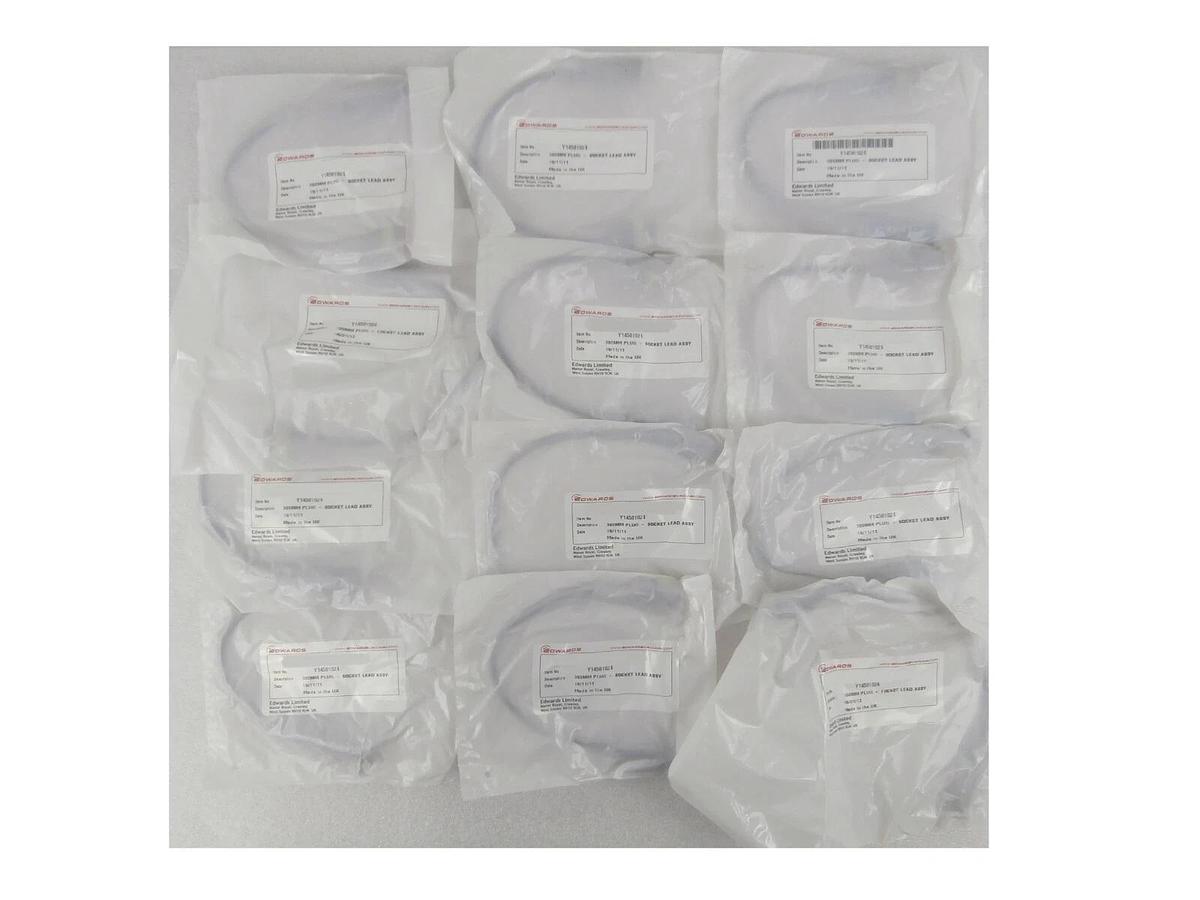 Used Edwards Y14501024 300mm Plug Socket Lead Assembly Reseller Lot of 12 New Surplus