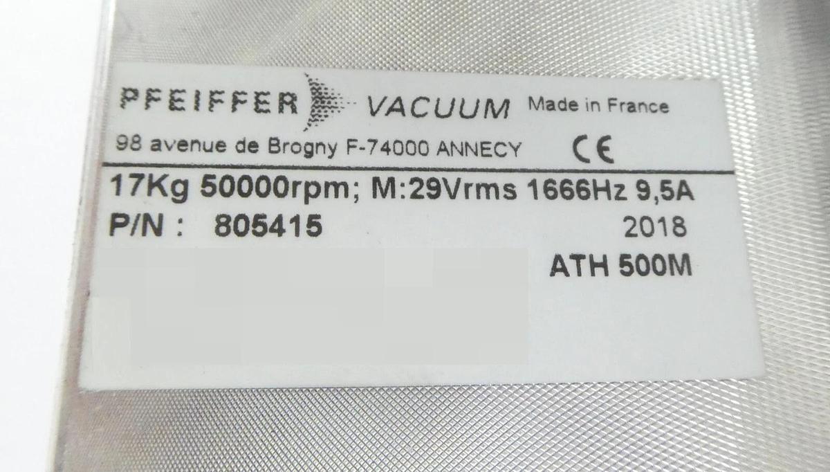 Used ATH 500M Pfeiffer Vacuum 805415 Turbomolecular Pump Turbo Working Surplus