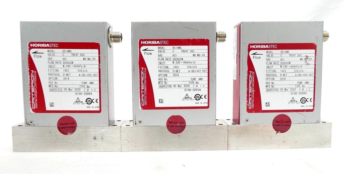 Used Horiba STEC D514MG Mass Flow Controller MFC Criterion Reseller Lot of 7 Working