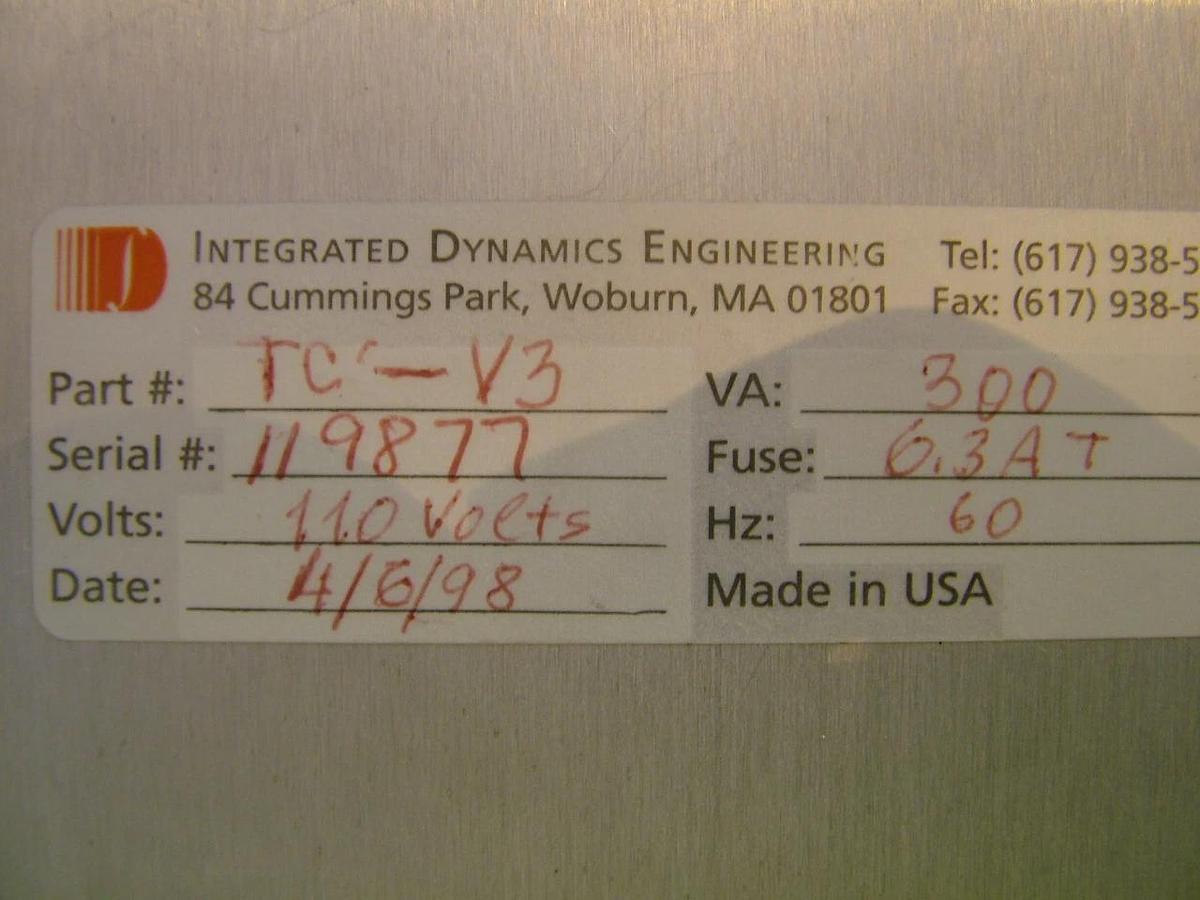 Used Integrated Dynamics Engineering TC-V3 Isolation System TC Series Working Surplus