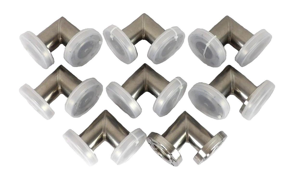 Used Nor-Cal Products 2E-150M Conflat 90 Mitered Elbow Lot of 8 Working Surplus
