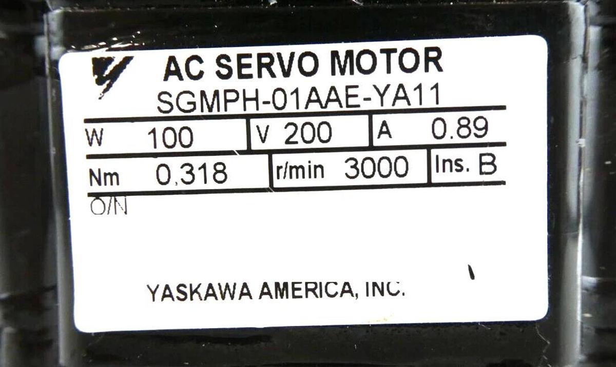 Used Yaskawa Electric SGMPH-01AAE-YA11 AC Servo Motor Reseller Lot of 2 Working