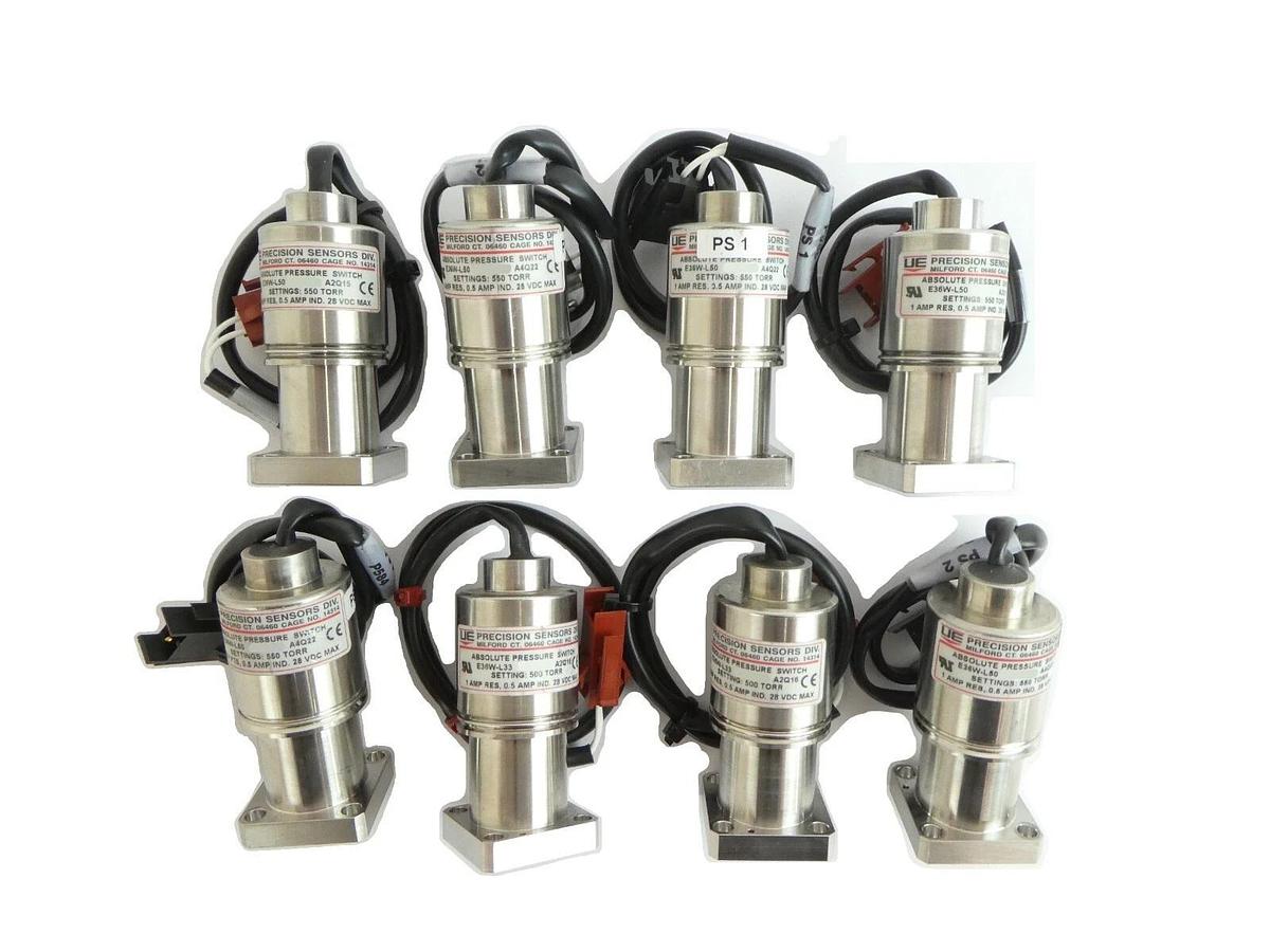 Used UE Precision Sensors E36W-L50 E36W-L33 Absolute Pressure Switch Lot of 8 Working