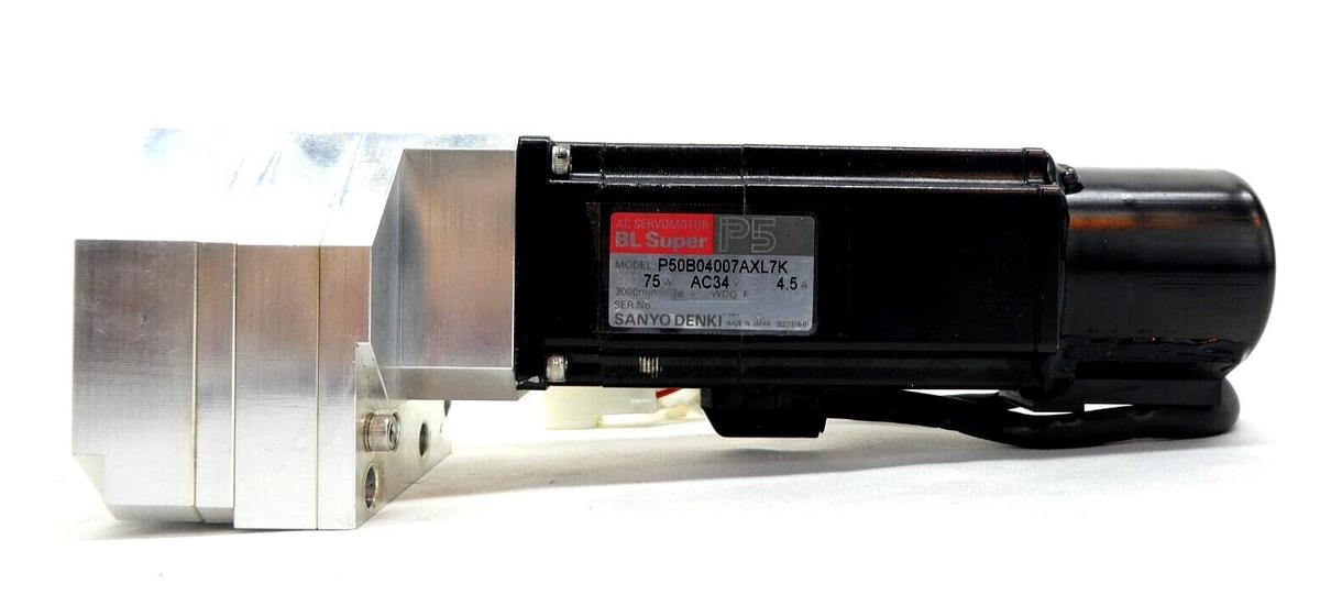 Used Sanyo Denki P50B04007AXL7K AC Servo Motor BL Super P5 Working Surplus
