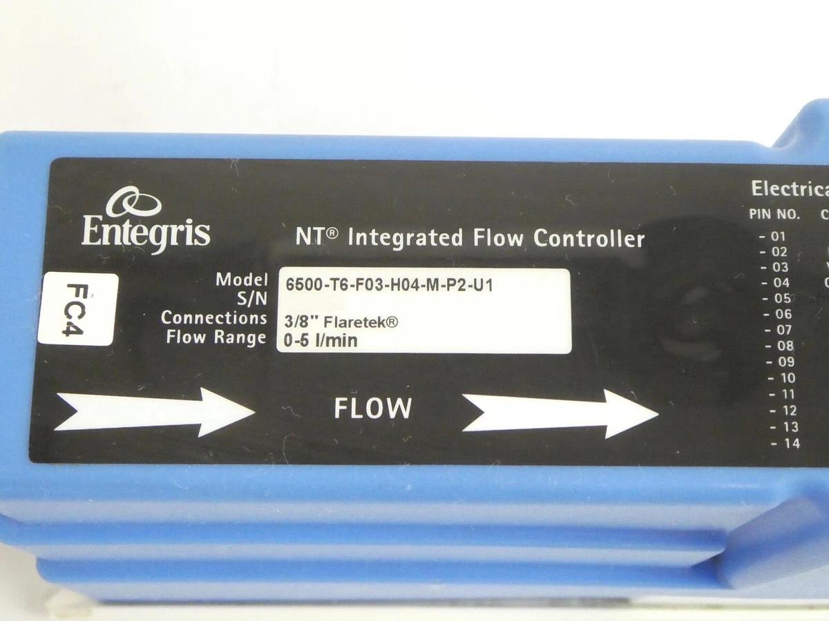 Used Entegris 6500-T6-F03-H04-M-P2-U1 Integrated Flow Controller Broken Tab Working