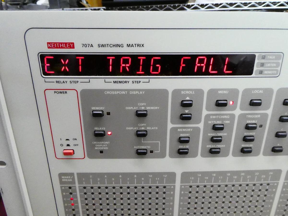 Used Keithley 707A Switching Matrix with 7174A 8x12 Low Current Matrix Cards Surplus