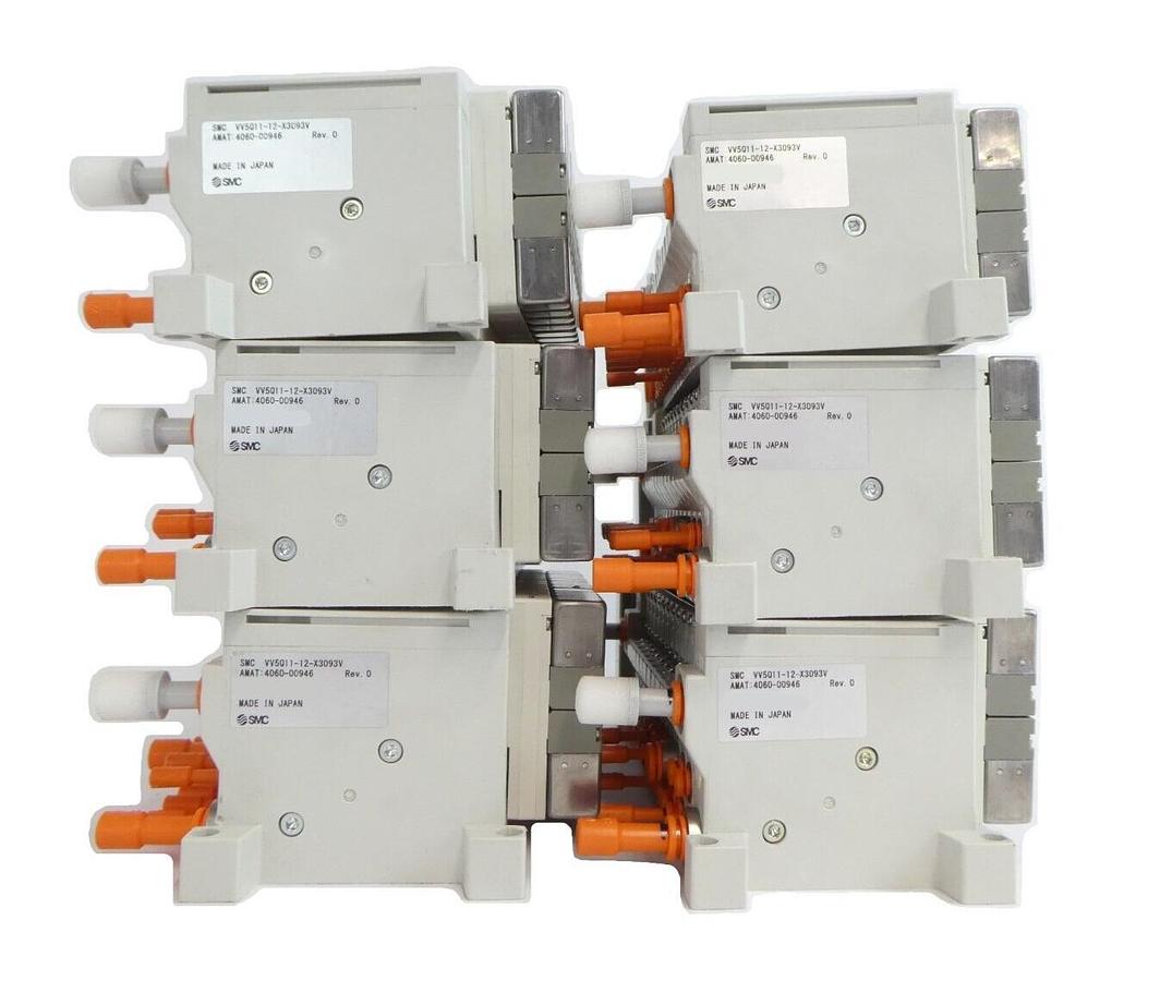 Used SMC VV5Q11-12-X3093V 12-Port Manifold AMAT 4060-00946 Reseller Lot of 6 Working