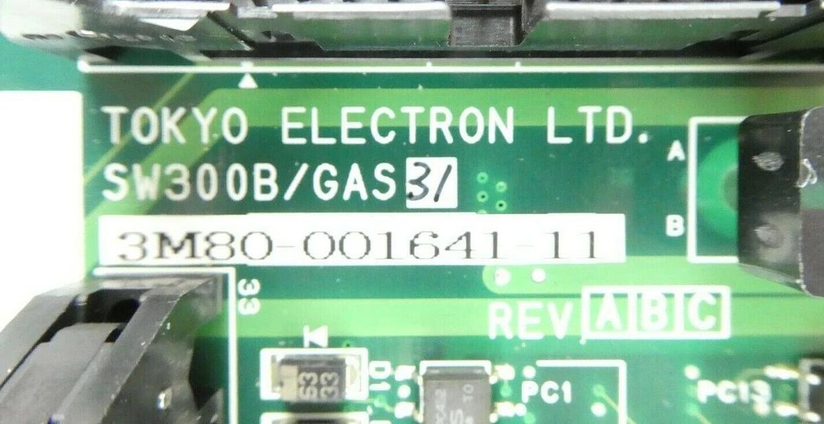 Used TEL Tokyo Electron 3M80-001641-11 Gas PCB SW300B AIO2 FCS GIL22 Trias Working