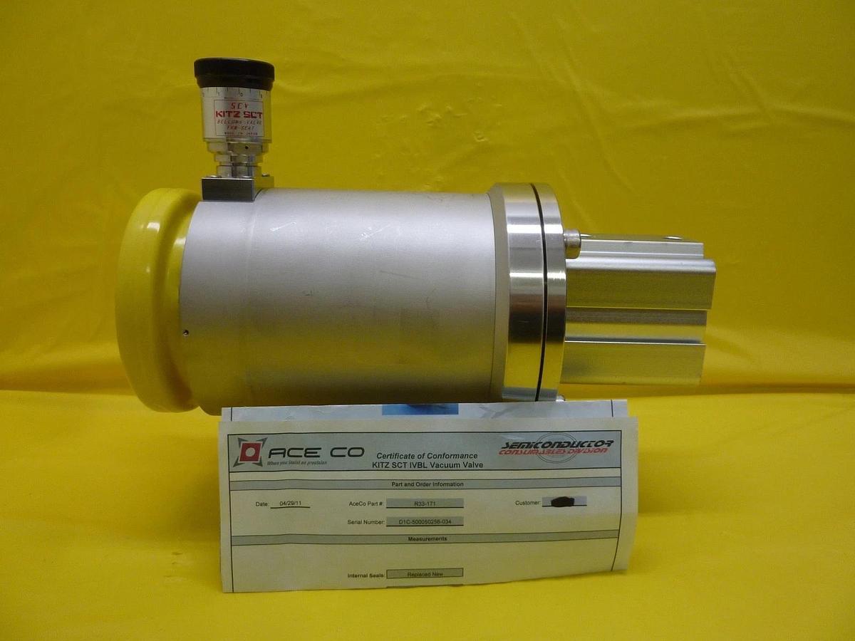 Refurbished AceCo R33-171 KITZ SCT IVBL 4" Right Angle Vacuum Isolation Valve Refurbished
