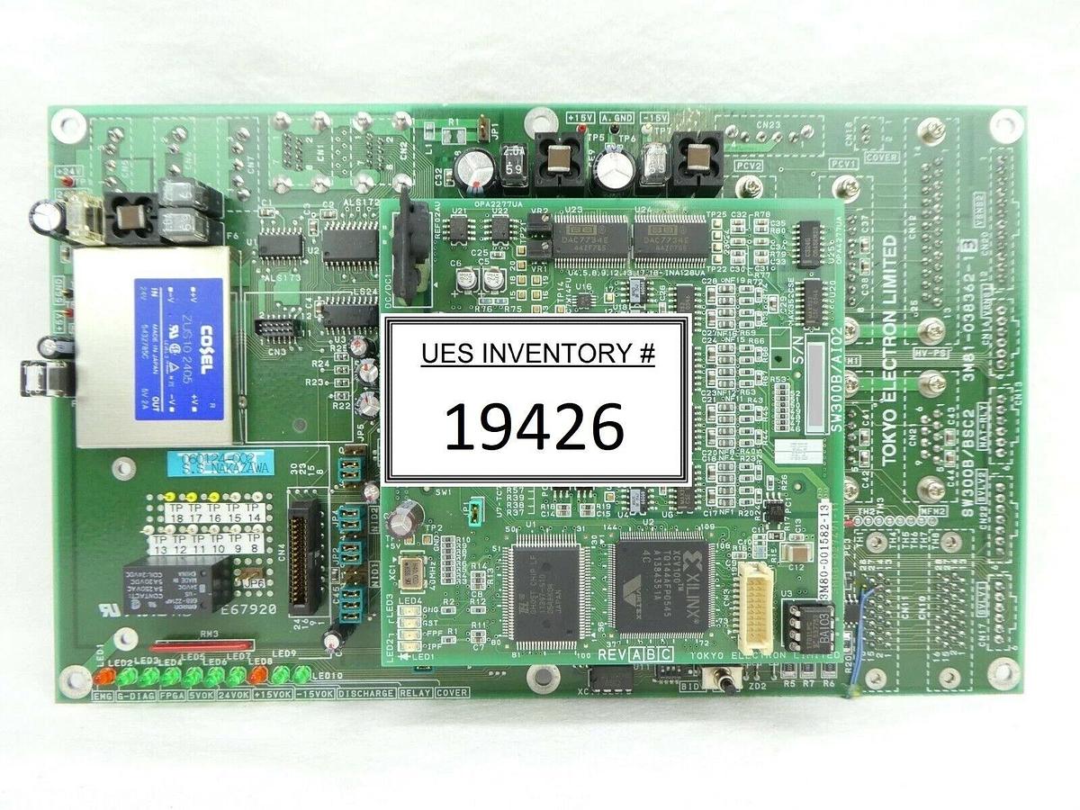 Used TEL Tokyo Electron 3M81-038362-13 Board PCB SW300B/BSC2 Trias System Working