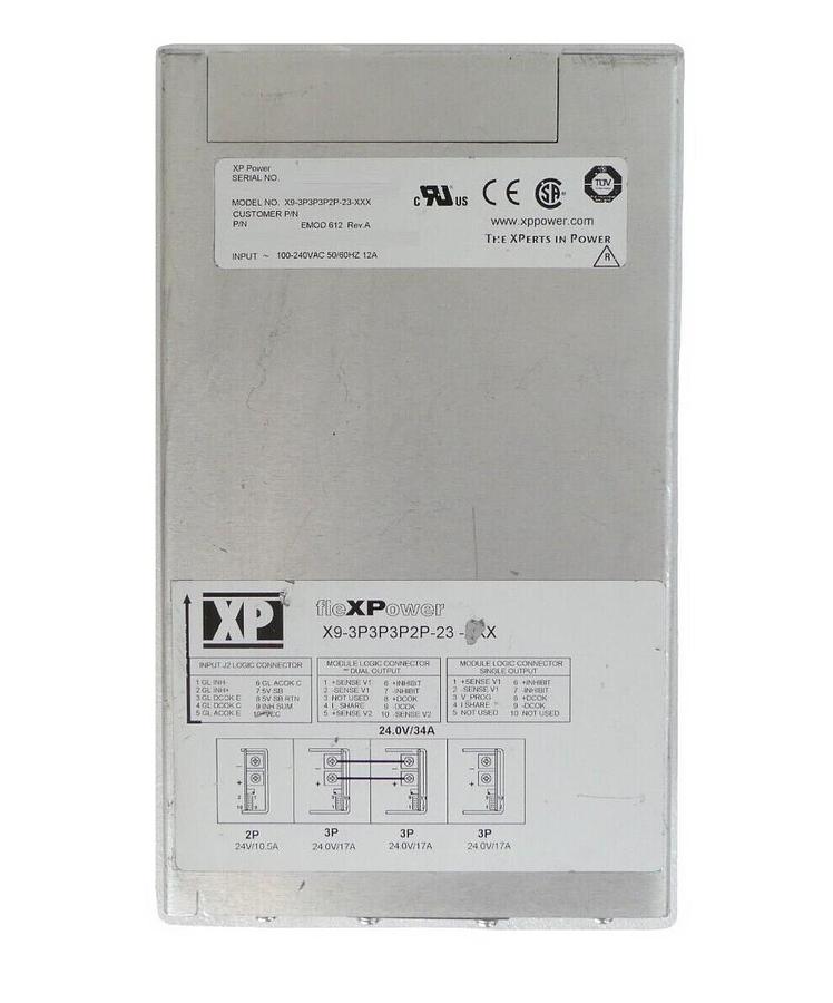 Used XP Power X9-3P3P3P2P-23-XXX Power Supply fleXPower AMAT EMOD 612 Working Surplus