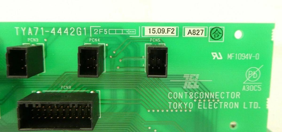 Used TEL Tokyo Electron TYA71-4442G1 Control and Connector PCB Working Surplus
