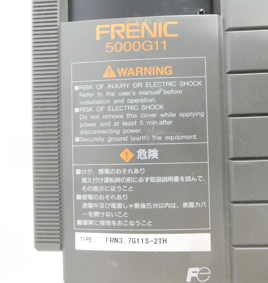 Used Fuji Electric FRN3.7G11S-2TH Frequency Changer Frenic 5000G11 Lot of 7 Working