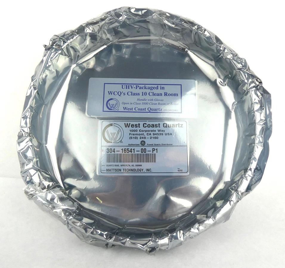 Used West Coast Quartz 304-16541-00-P1 200mm Quartz Focus Ring New Surplus