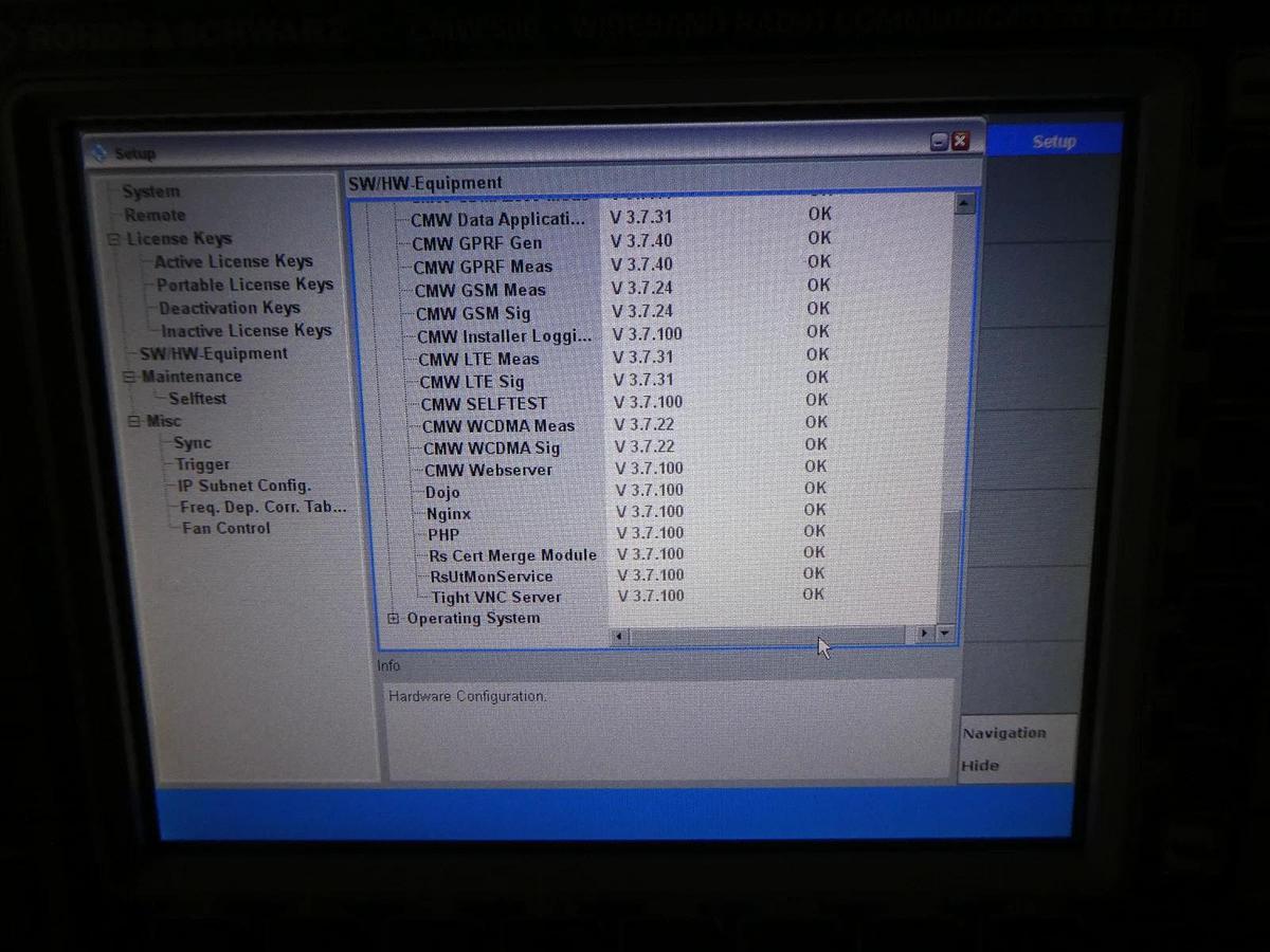 Used Rohde & Schwarz 1201.0002K50 Wideband Radio Comm Tester CMW 500 V 3.7 Non-Signal