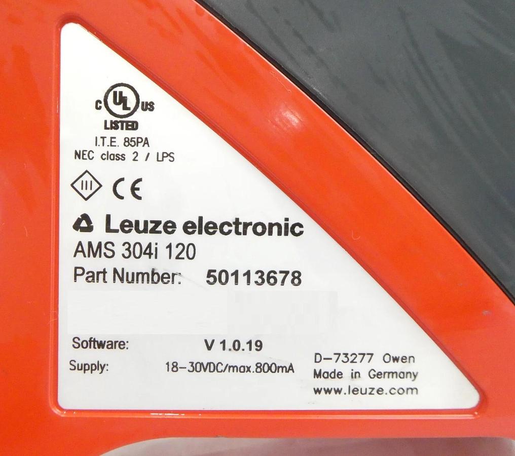 Used Leuze Electronic 50113678 Optical Distance Sensor AMS 304i 120 Working