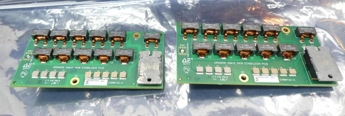 Used AE Advanced Energy 23000122-A 2MHz 5kW Stabilizer PCB 33000128 Lot of 2 Working