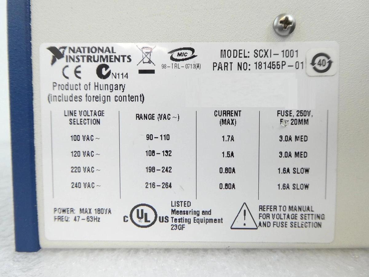 Used National Instruments SCXI-1001 Controller SCXI-1100 SCXI-1162HV SCXI-1163R Spare