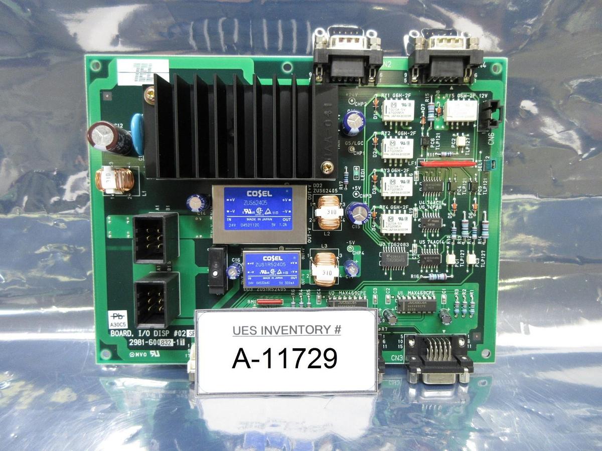 Used TEL Tokyo Electron 2981-600832-11 Board, I/O DISP #02 PCB SP001 ACT12-300 Used