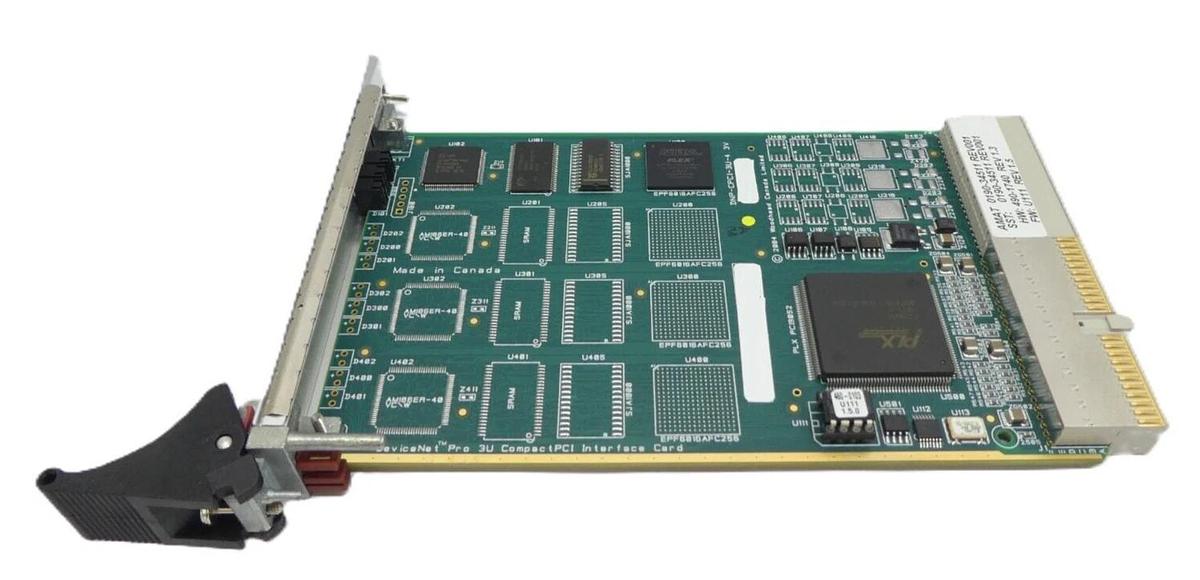 Used SST Woodhead DNP-CPCI-3U-4 DeviceNet Scanner PCB Card AMAT 0190-34511 Working