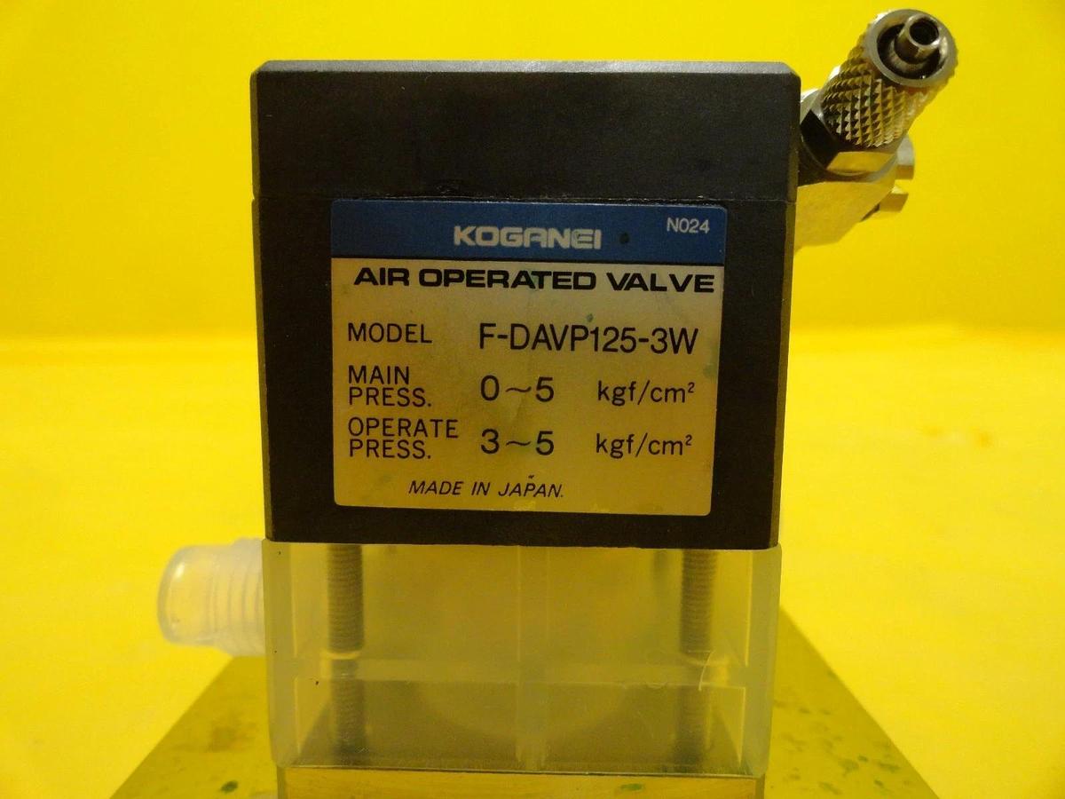 Used Koganei F-DAVP125-3W Pneumatic Valve Assembly Lot of 2 Used Working