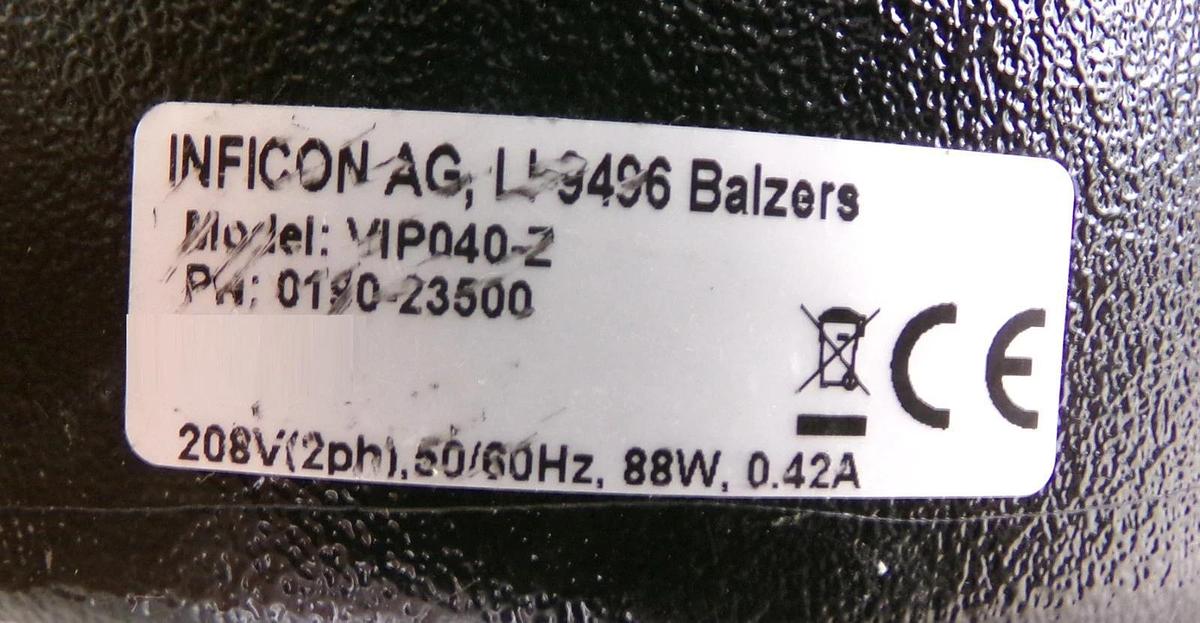 Used Inficon 0190-23500 Heated Inline Valve Assembly MP040-2 Working