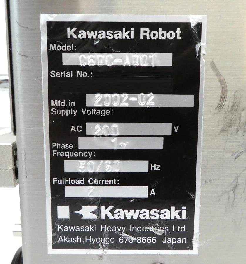Used Kawasaki C60C-A001 Robot Controller Nikon 4S082-666-2 NSR Series Untested Spare