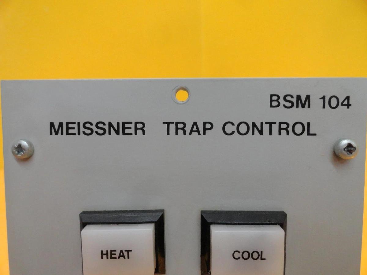 Used Balzers BG M61 001 Meisser Trap Control Module BSM 104 BSM104 Used Working