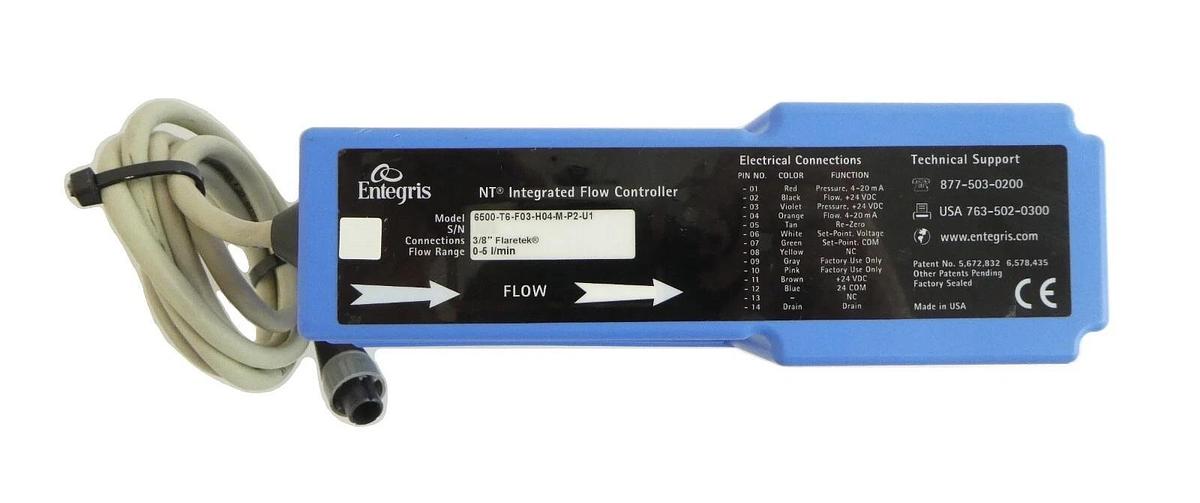 Used Entegris 6500-T6-F03-H04-M-P2-U1 InVue Integrated Flow Controller Surplus