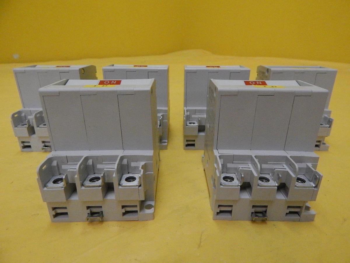 Used Mitsubishi CP30-BA Circuit Protector 3-Pole 15A 30A Lot of 6 Used Working