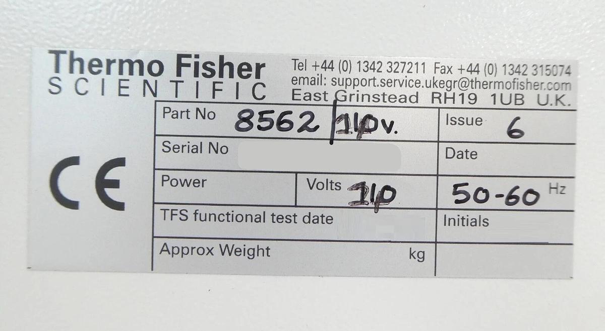 Used Thermo Fisher Scientific 8562 Spectrometer Slave Unit 240V Working Surplus
