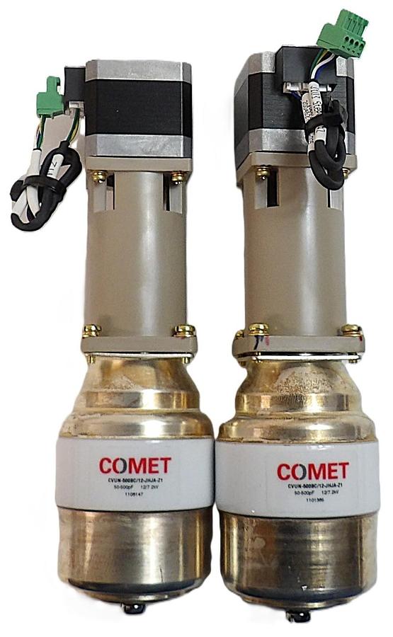 Used Comet CVUN-500BC/12-JHJA-Z1 RF Variable Vacuum Capacitor Lot of 2 Working