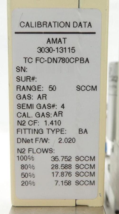 Used AMAT Applied Materials 0010-23660 Mass Flow Controller MFC 300MM-E2 Lot of 2
