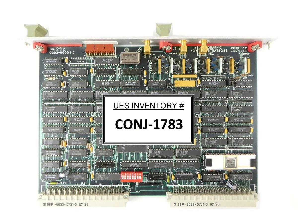 Used GSi Graphic Strategies VGME512 Processor VMEBus PCB Card Varian 109002001 Spare