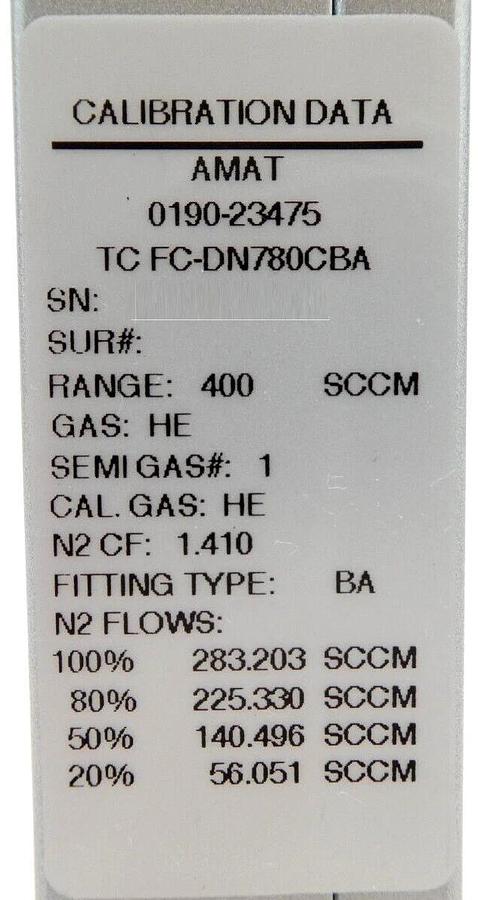 Used Aera FC-DN780C-BA Mass Flow Controller MFC Lot of 7 AMAT 0190-23475 3030-14001